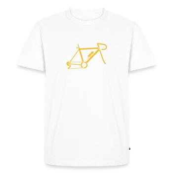 Un vélo de route rapide - T-shirt Premium bio Homme - blanc - Devant - Nico (187cm)