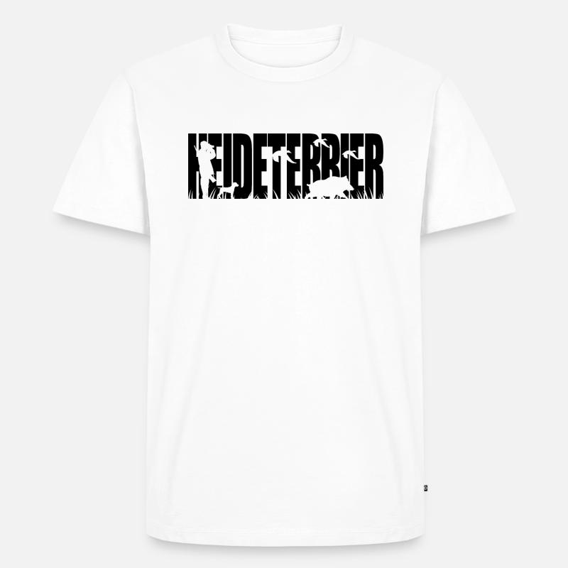 HEIDETERRIER Jagdhunde Jagdhund Wilsigns - Männer Premium Bio T-Shirt - Weiß