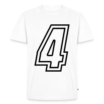 4 Numéro de numéro - T-shirt Premium bio Homme - blanc - Devant - Nico (187cm)