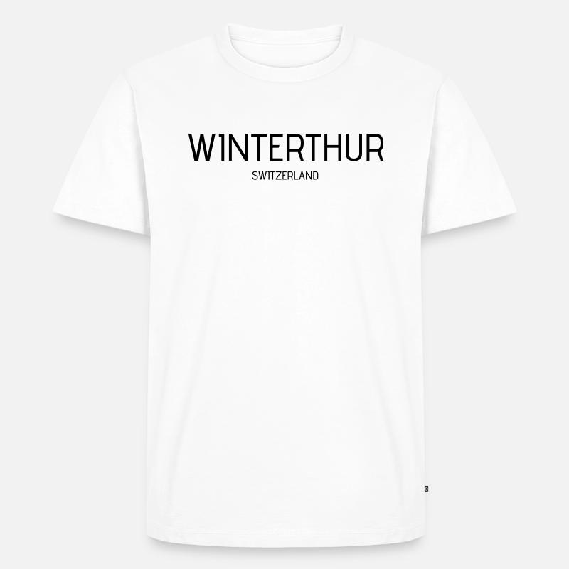 Winterthur - Männer Premium Bio T-Shirt - Weiß