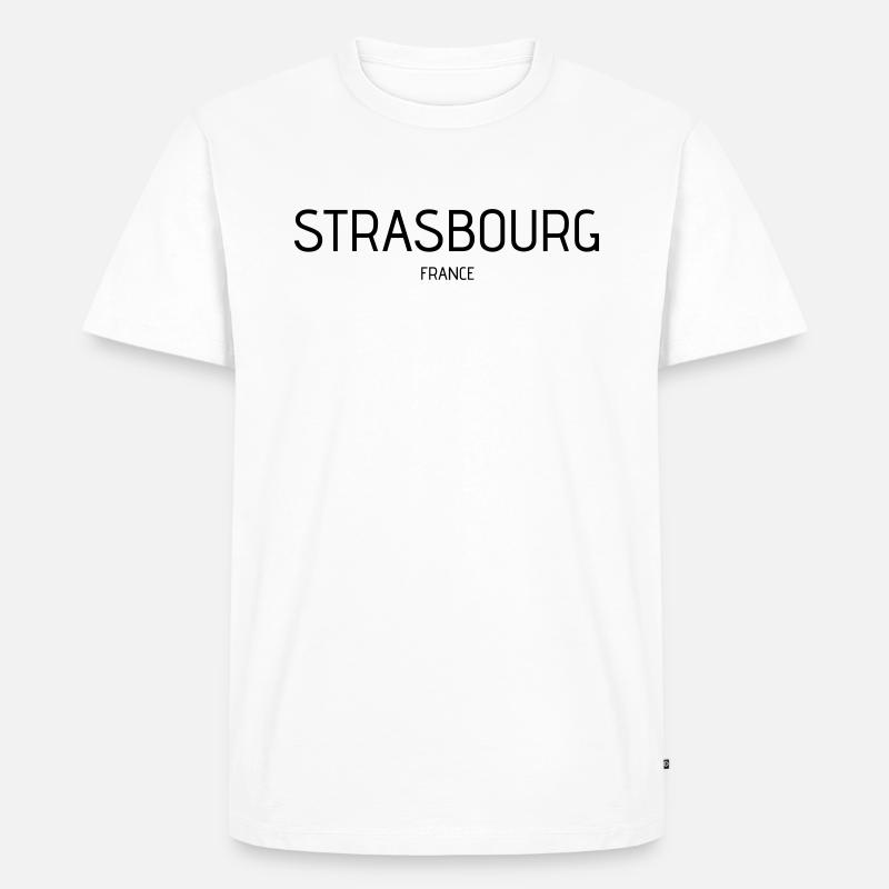 Strasbourg - Männer Premium Bio T-Shirt - Weiß