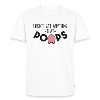 Je ne mange pas tout ce qui Poops Vegan AF cadeau - T-shirt Premium bio Homme - blanc - Devant - Nico (187cm)