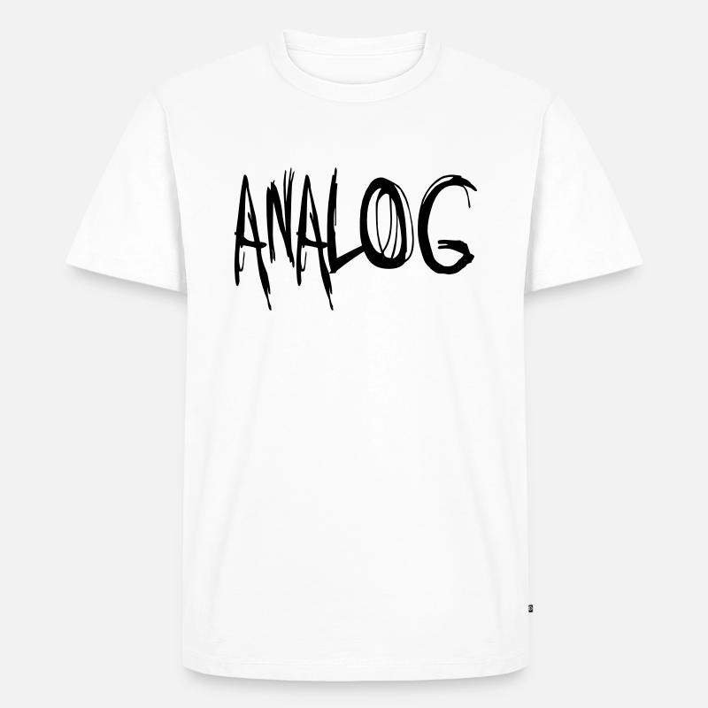 Analog - Männer Premium Bio T-Shirt - Weiß