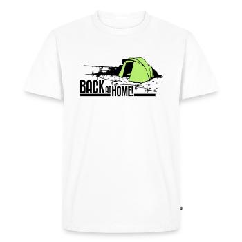 Back at home! - Männer Premium Bio T-Shirt - Weiß - Vorne - Nico (187cm)