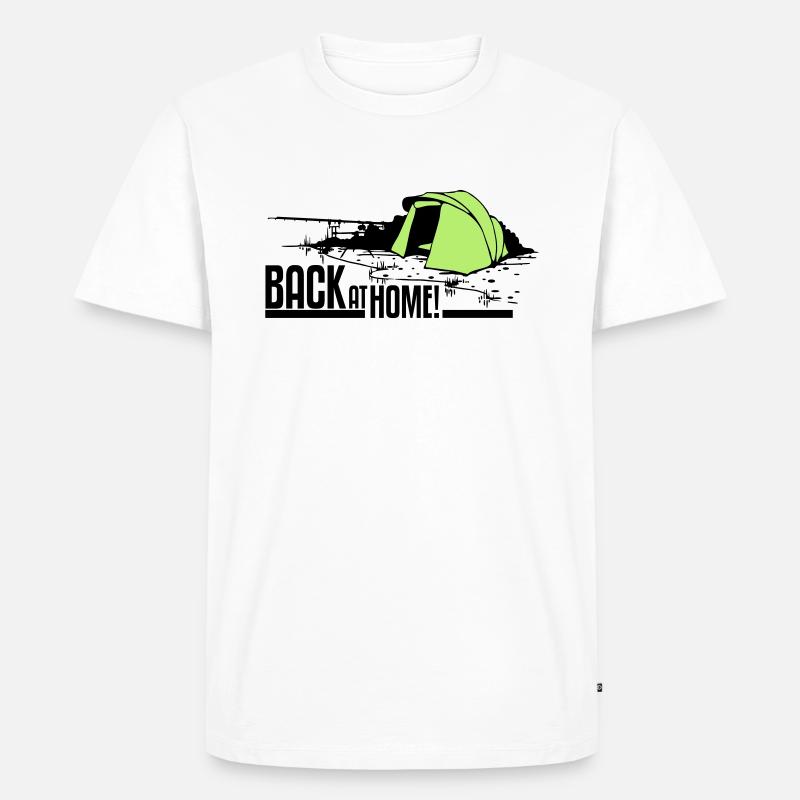 Back at home! - Männer Premium Bio T-Shirt - Weiß
