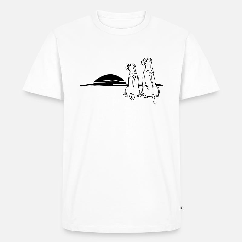 2 Rhodesian Ridgebacks - Männer Premium Bio T-Shirt - Weiß
