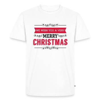 Merry Christmas Christmas present Santa xmas - Men's Premium Organic T-Shirt - white - Front - Nico (187cm)