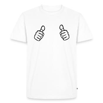 Two Thumbs Up - T-shirt Premium bio Homme - blanc - Devant - Nico (187cm)