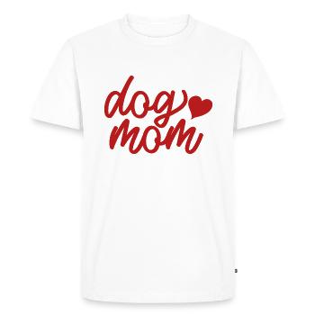 Dog Mom Dog Love - Men's Premium Organic T-Shirt - white - Front - Nico (187cm)