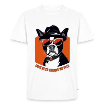 Cool sans taille - T-shirt Premium bio Homme - blanc - Devant - Nico (187cm)