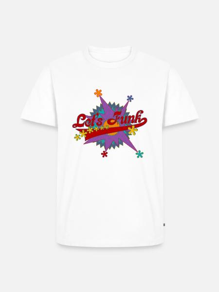 LET'S FUNK - funky music - Männer Premium Bio T-Shirt - Weiß