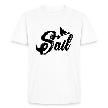 sail - T-shirt Premium bio Homme - blanc - Devant - Nico (187cm)