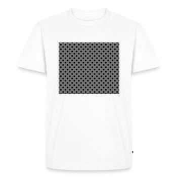 Tupfen-Schwarz auf Grau - Men's Premium Organic T-Shirt - white - Front - Nico (187cm)