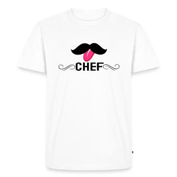 chef - T-shirt Premium bio Homme - blanc - Devant - Nico (187cm)