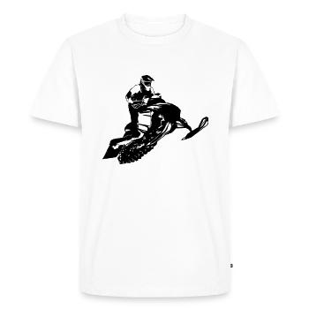Snowmobile - Men's Premium Organic T-Shirt - white - Front - Nico (187cm)
