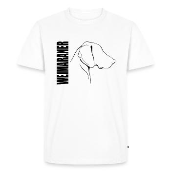 WEIMARANER Profil Chiens Chiens Chiens de chasse Wilsigns - T-shirt Premium bio Homme - blanc - Devant - Nico (187cm)