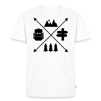 wander - Men's Premium Organic T-Shirt - white - Front - Nico (187cm)