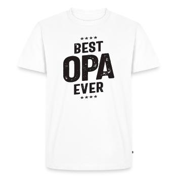 Show Your Love for Grandpa with Best Opa Ever - Men's Premium Organic T-Shirt - white - Front - Nico (187cm)