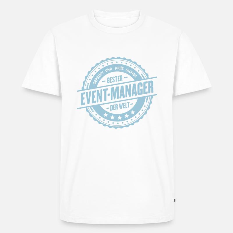 Bester Event-Manager - Männer Premium Bio T-Shirt - Weiß