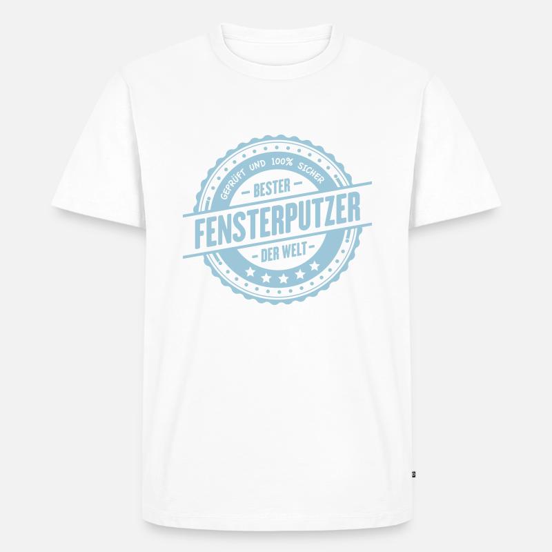 Bester Fensterputzer - Männer Premium Bio T-Shirt - Weiß