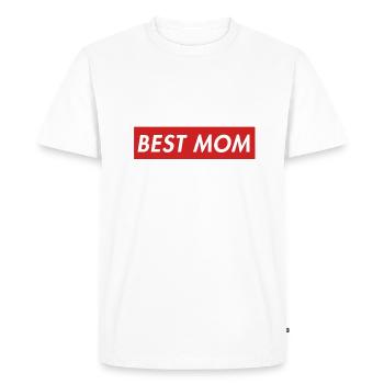 Best Mom Box Logo Gift Idea for Mom - Men's Premium Organic T-Shirt - white - Front - Nico (187cm)