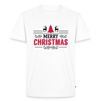 Merry Christmas Christmas present Santa xmas - Men's Premium Organic T-Shirt - white - Front - Nico (187cm)