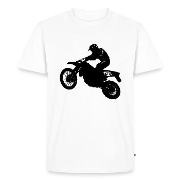 motocross - T-shirt Premium bio Homme - blanc - Devant - Nico (187cm)