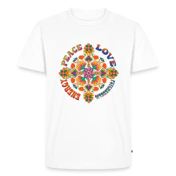 70s psychedelique - T-shirt Premium bio Homme - blanc - Devant - Nico (187cm)