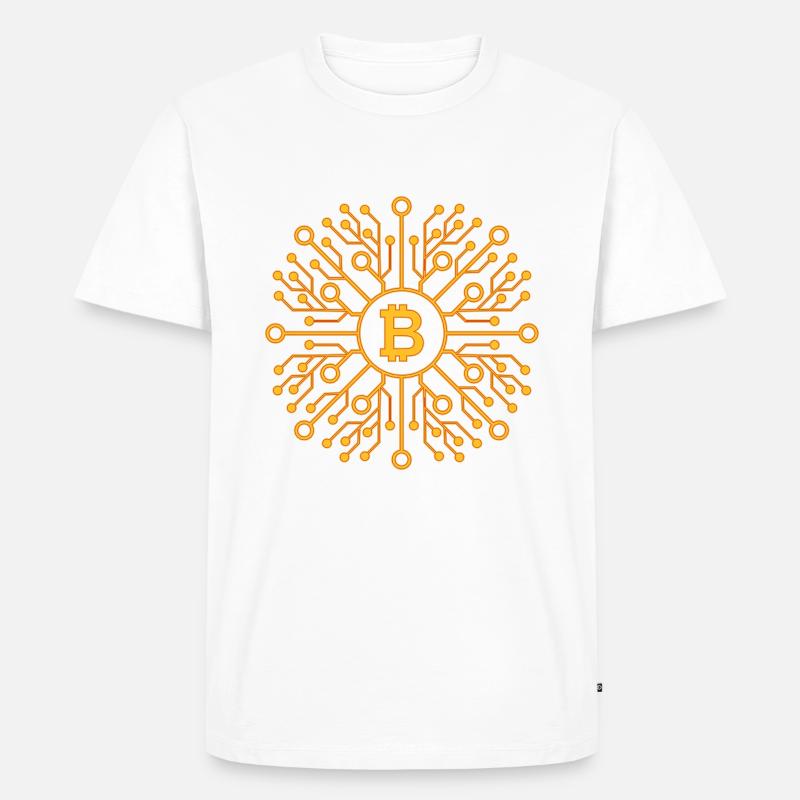 Bitcoin - Männer Premium Bio T-Shirt - Weiß