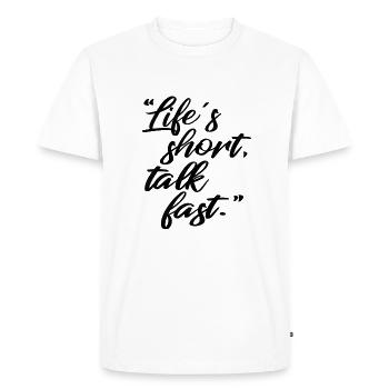 Proverbes - T-shirt Premium bio Homme - blanc - Devant - Nico (187cm)