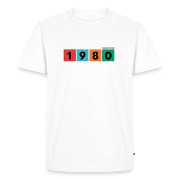 Édition limitée de 1980 - T-shirt Premium bio Homme - blanc - Devant - Nico (187cm)