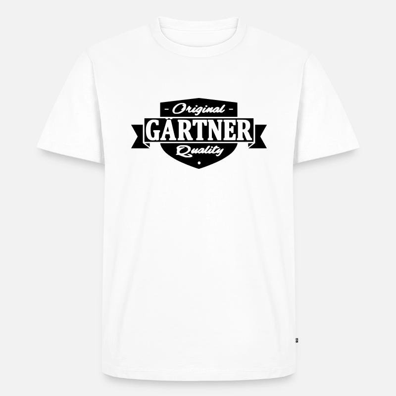 gärtner - Männer Premium Bio T-Shirt - Weiß