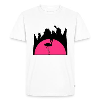 lever de soleil palmiers vacances Miami vacances soleil som - T-shirt Premium bio Homme - blanc - Devant - Nico (187cm)