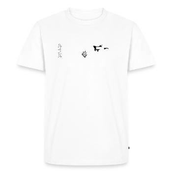 Chemise de plongeur J’adore la plongée sous-marine - T-shirt Premium bio Homme - blanc - Devant - Nico (187cm)