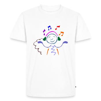 Music DJ - Men's Premium Organic T-Shirt - white - Front - Nico (187cm)