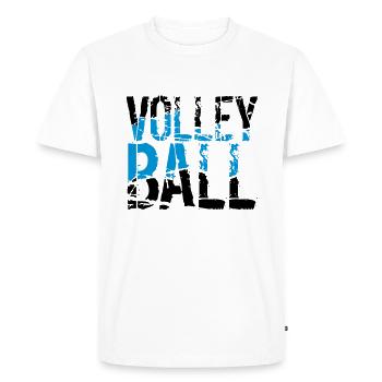 graffiti drops spray stamp pattern cool volleyball - Men's Premium Organic T-Shirt - white - Front - Nico (187cm)