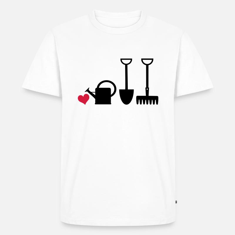 Gärtnerherz2 - T-shirt Premium bio Homme - blanc