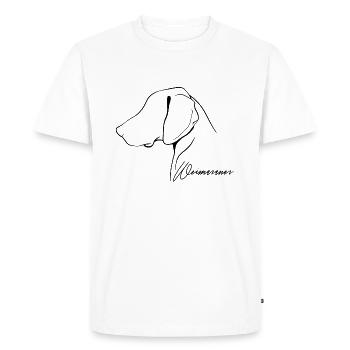 WEIMARANER Profil Chiens Chiens Chiens de chasse Wilsigns - T-shirt Premium bio Homme - blanc - Devant - Nico (187cm)