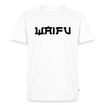 Waifu - Men's Premium Organic T-Shirt - white - Front - Nico (187cm)