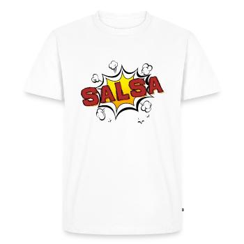 Salsa Boom - T-shirt Premium bio Homme - blanc - Devant - Nico (187cm)