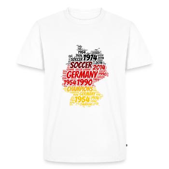 Germany Soccer World Cup EM Fan Shirt Gift - Men's Premium Organic T-Shirt - white - Front - Nico (187cm)