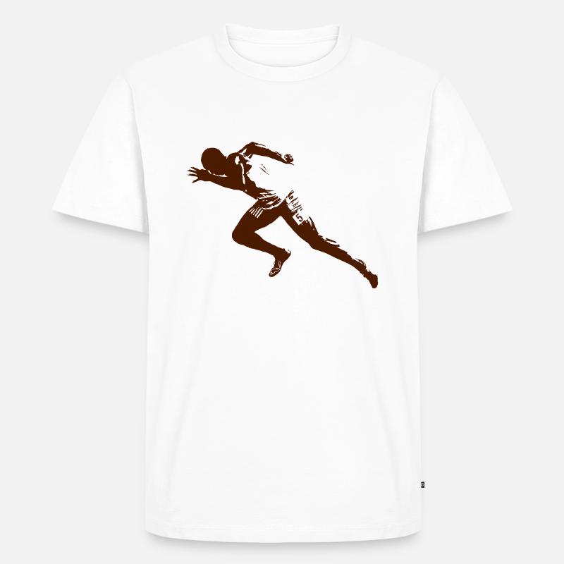 sprint - Männer Premium Bio T-Shirt - Weiß