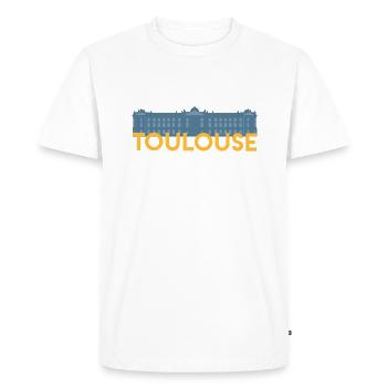 Toulouse - T-shirt Premium bio Homme - blanc - Devant - Nico (187cm)