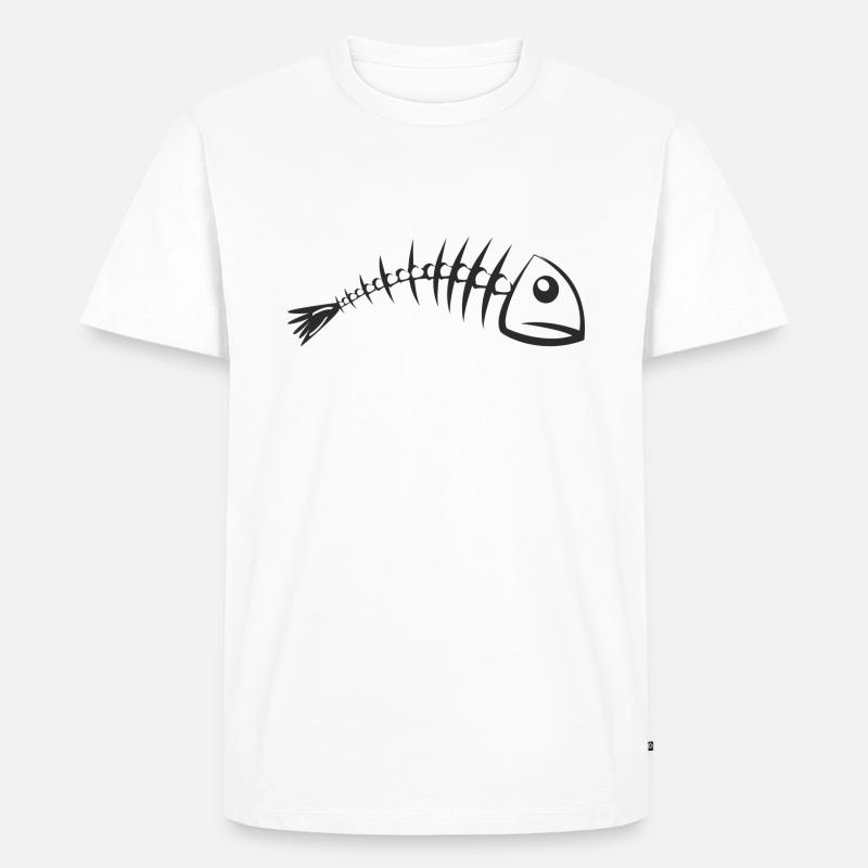 Fischgräte - Männer Premium Bio T-Shirt - Weiß