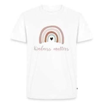 La gentillesse compte - La gentillesse est importante - T-shirt Premium bio Homme - blanc - Devant - Nico (187cm)