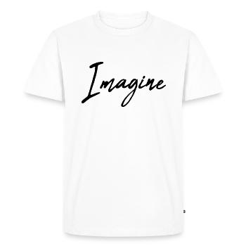 Imaginer - T-shirt Premium bio Homme - blanc - Devant - Nico (187cm)