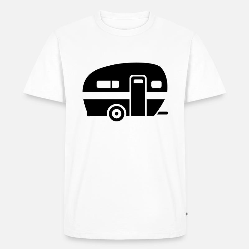 Wohnwagen - Männer Premium Bio T-Shirt - Weiß
