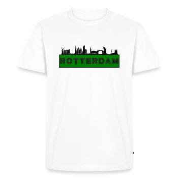 Ville de Rotterdam - Pays-Bas Hollande - T-shirt Premium bio Homme - blanc - Devant - Nico (187cm)