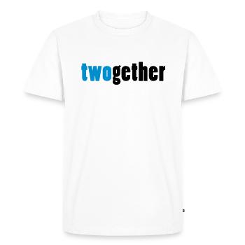 twogether - Men's Premium Organic T-Shirt - white - Front - Nico (187cm)