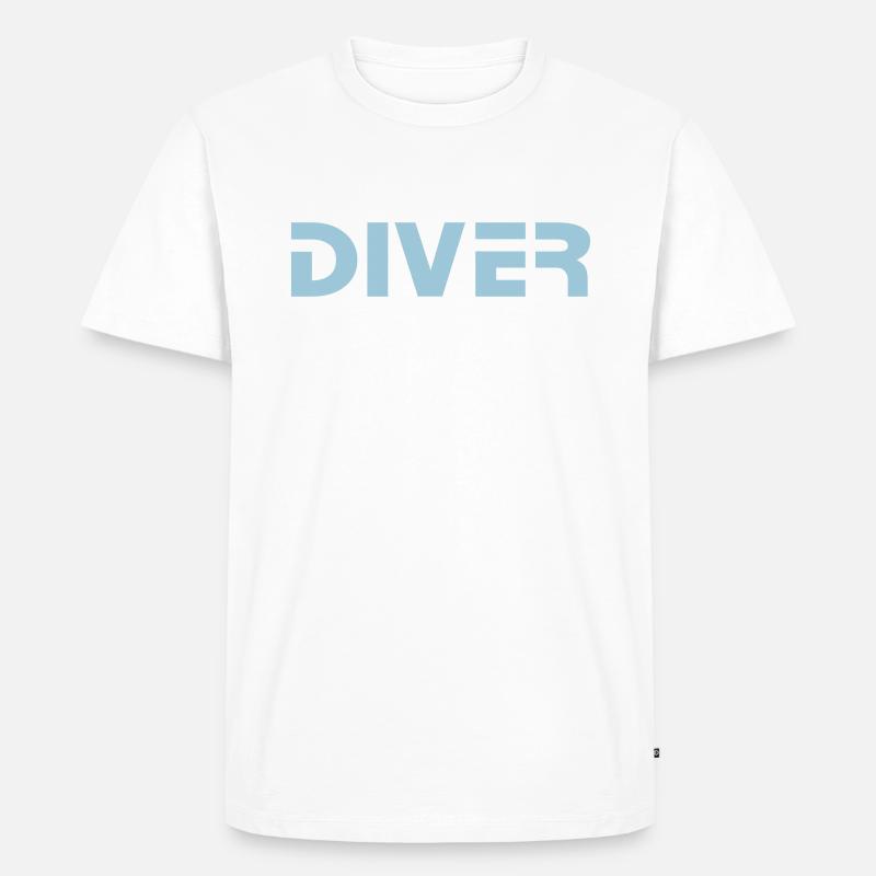diver Taucher Tauchen - Männer Premium Bio T-Shirt - Weiß